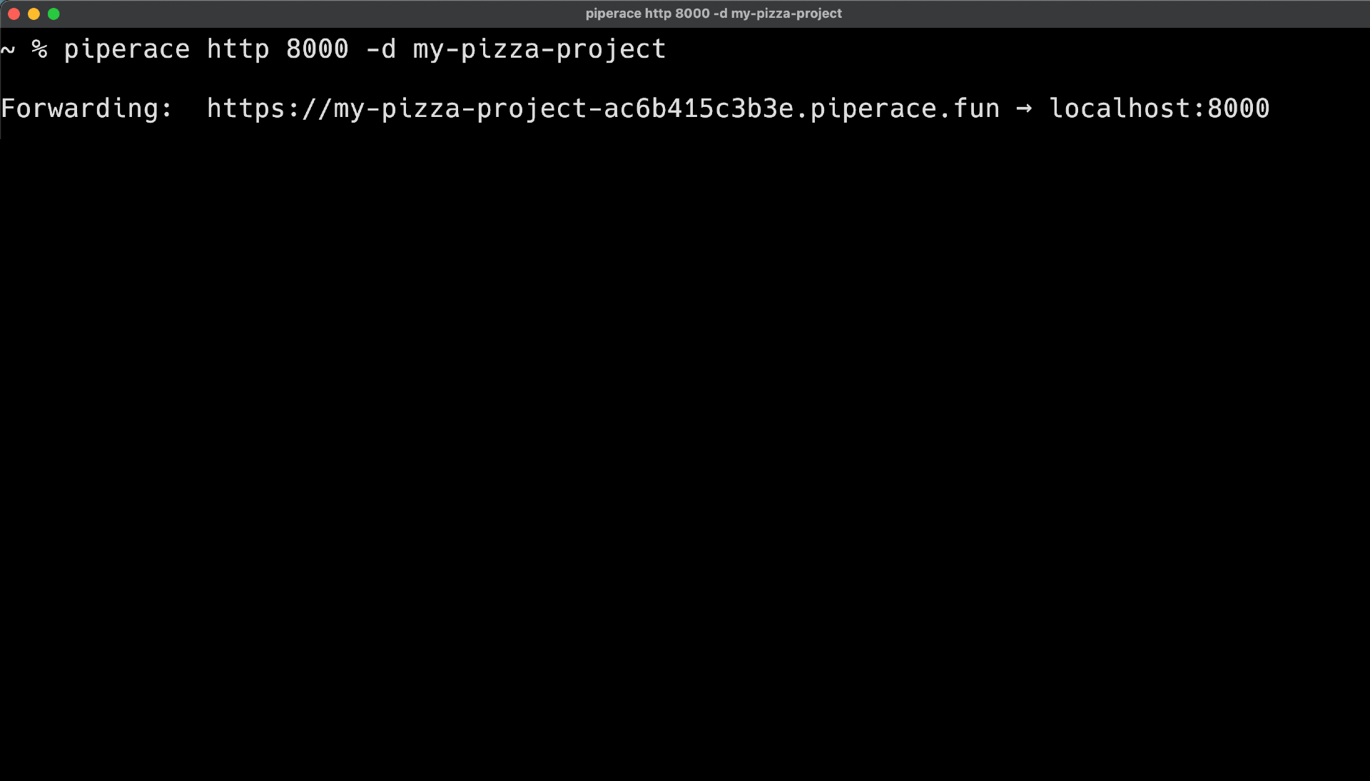Expose localhost with a single command